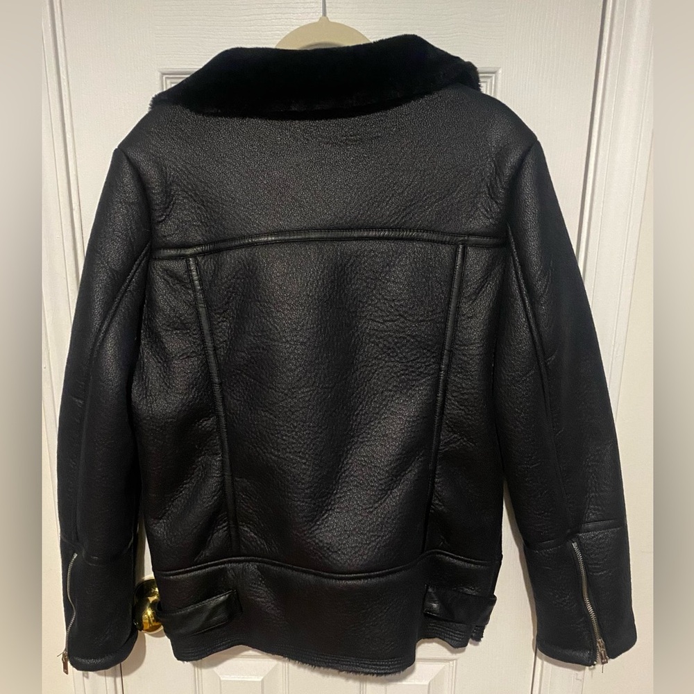 Aviator Leather Jacket - image 3